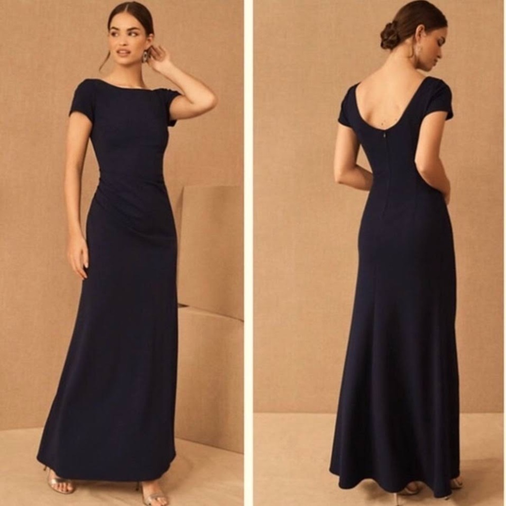 BHLDN Matisse Gown Navy Blue